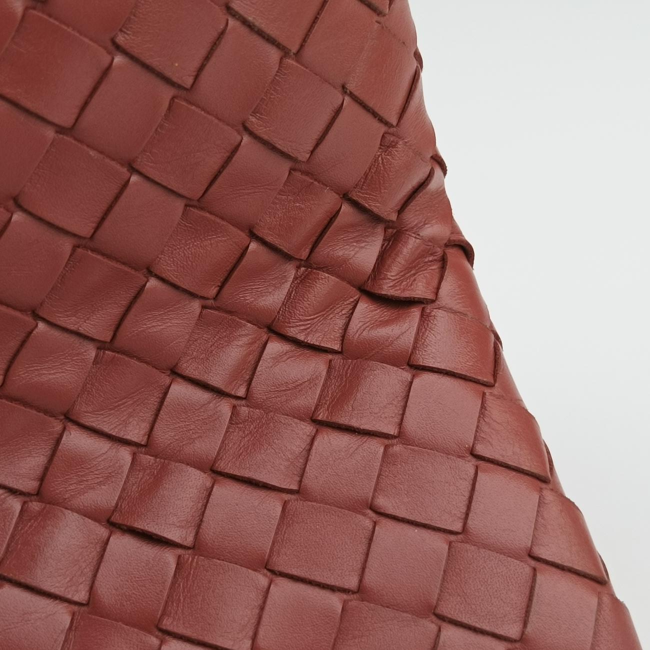 Roma Intrecciato Burgundy lambskin B01570745Eローマ イントレチャート ワインレッド ラムスキン B01570745E