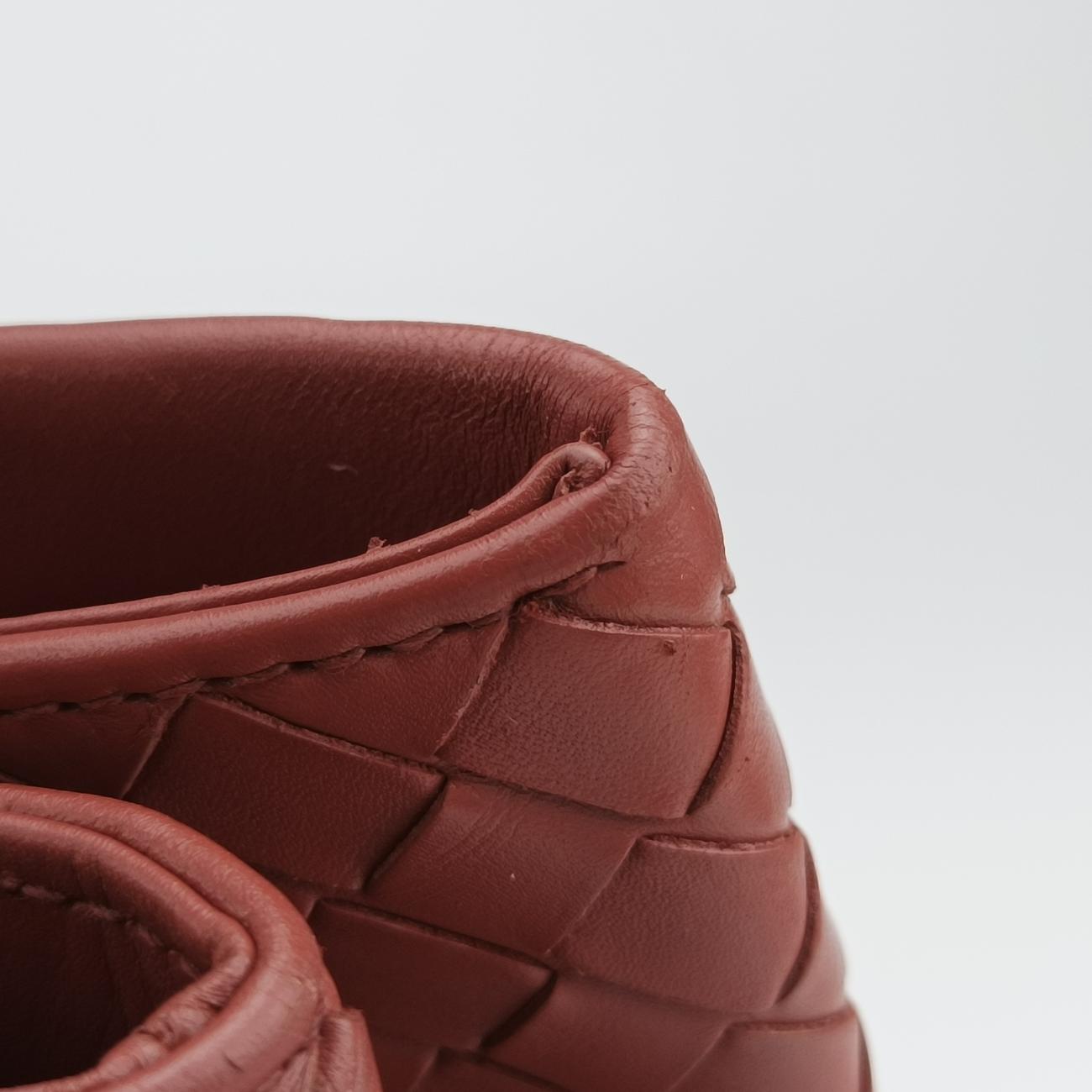 Roma Intrecciato Burgundy lambskin B01570745Eローマ イントレチャート ワインレッド ラムスキン B01570745E