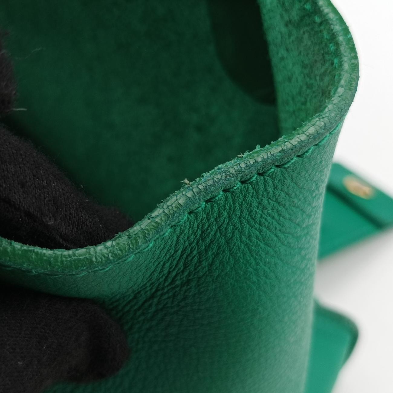 Y Ligne Petit Cabas Green Leather 311210 311210.529258Yライン プチカバス グリーン レザー 311210 311210.529258