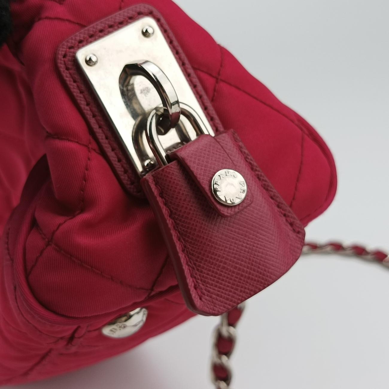 Stitched quiltingPinkNylon/LeatherBR4965173ステッチキルティングピンクナイロン/レザーBR4965173