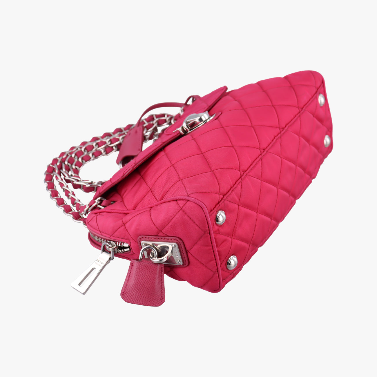 Stitched quiltingPinkNylon/LeatherBR4965173ステッチキルティングピンクナイロン/レザーBR4965173