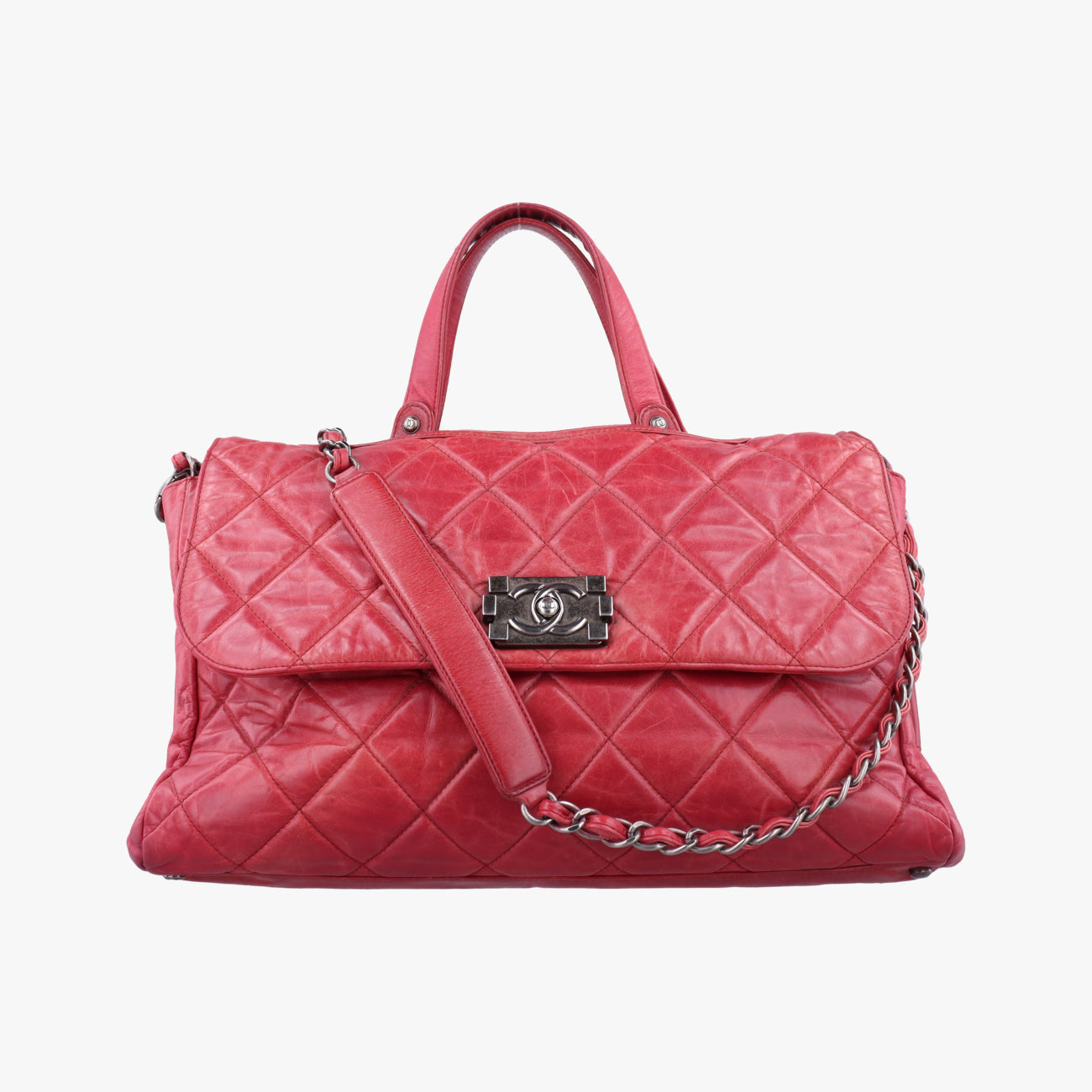 Quilted Boy TopRedLeatherA6692015944517キルティング  ボーイ トップレッドレザーA6692015944517