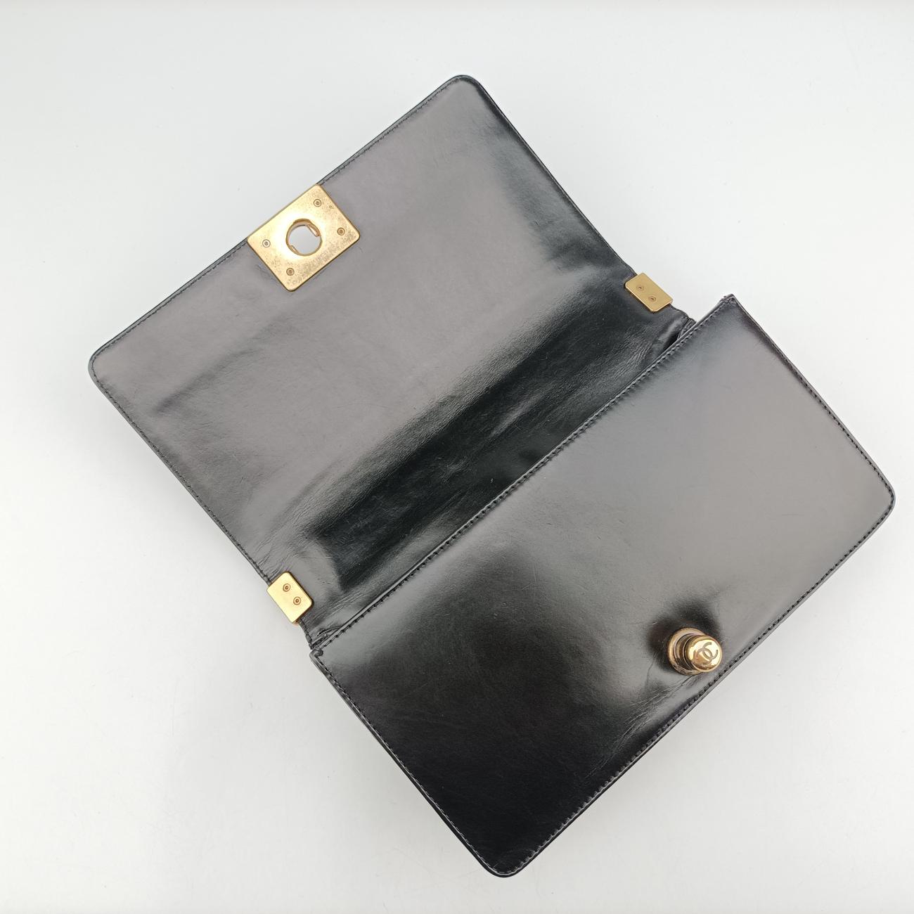 BOY CHANEL Black Leather 15334321ボーイシャネル ブラック レザー A66713 15334321