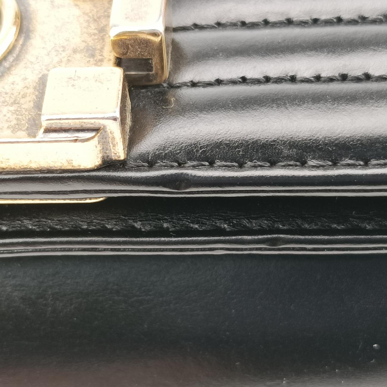 BOY CHANEL Black Leather 15334321ボーイシャネル ブラック レザー A66713 15334321