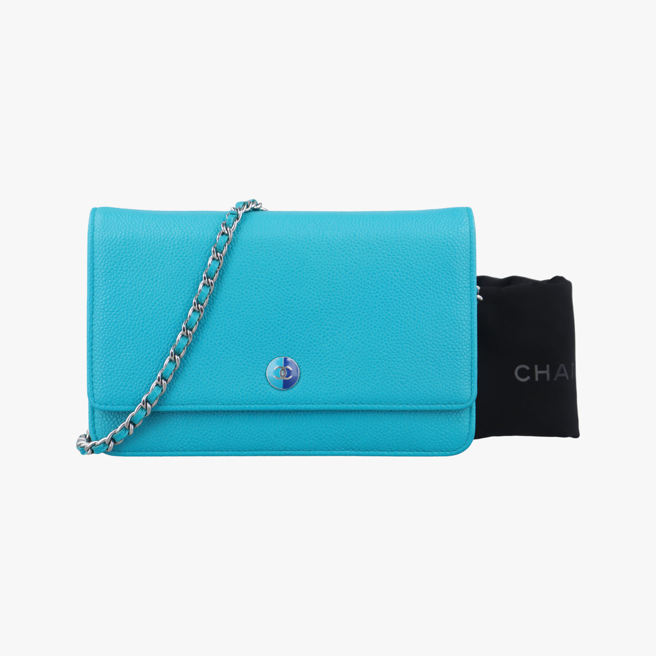 Caviar Wallet Chain Blue Leather A68872 17898763キャビア ウォレット チェーン ブルー レザー A68872 17898763