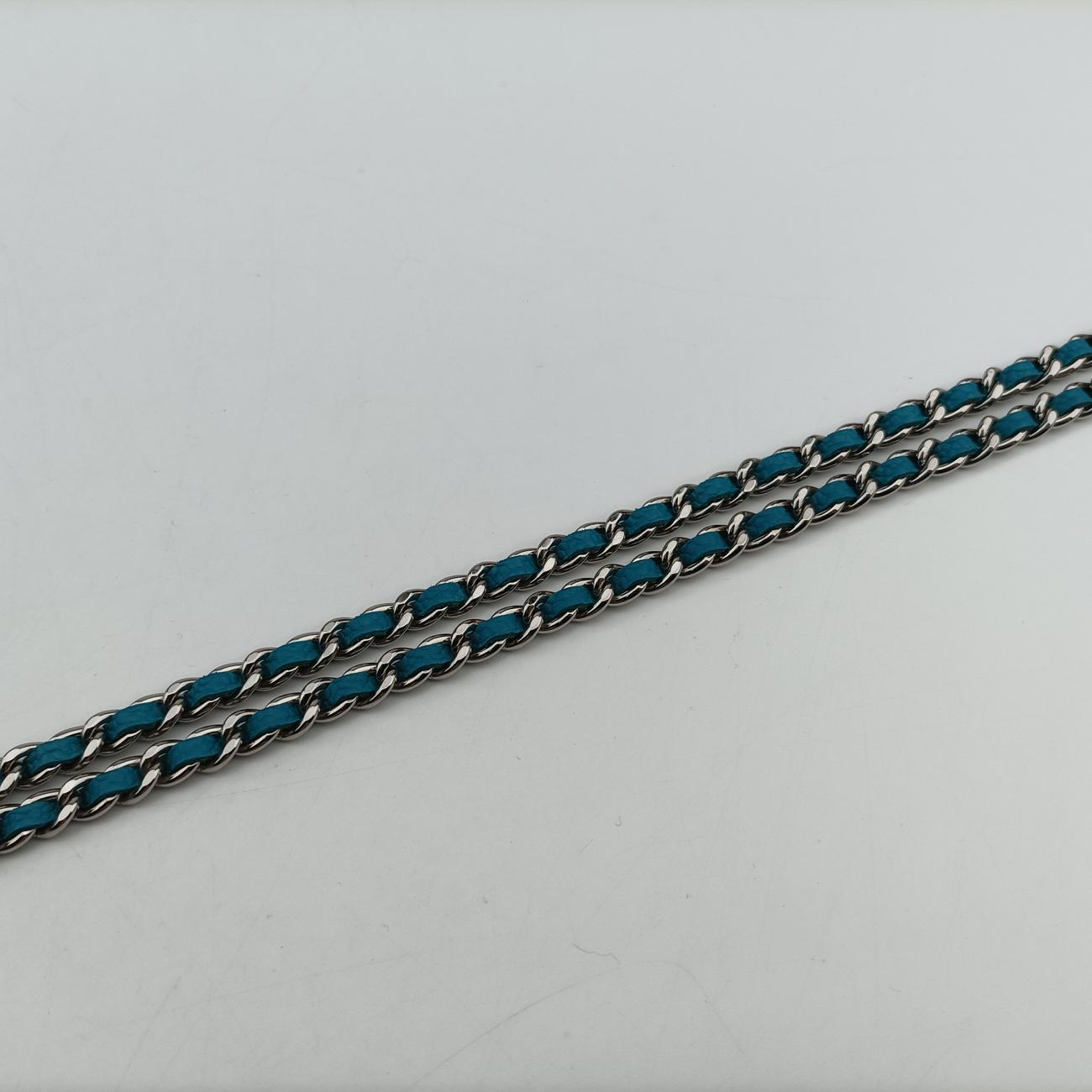 Caviar Wallet Chain Blue Leather A68872 17898763キャビア ウォレット チェーン ブルー レザー A68872 17898763