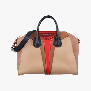Antigona Red x Brown x Beige Leather 3C0192アンティゴナ レッド×ブラウン×ベージュ レザー 3C0192