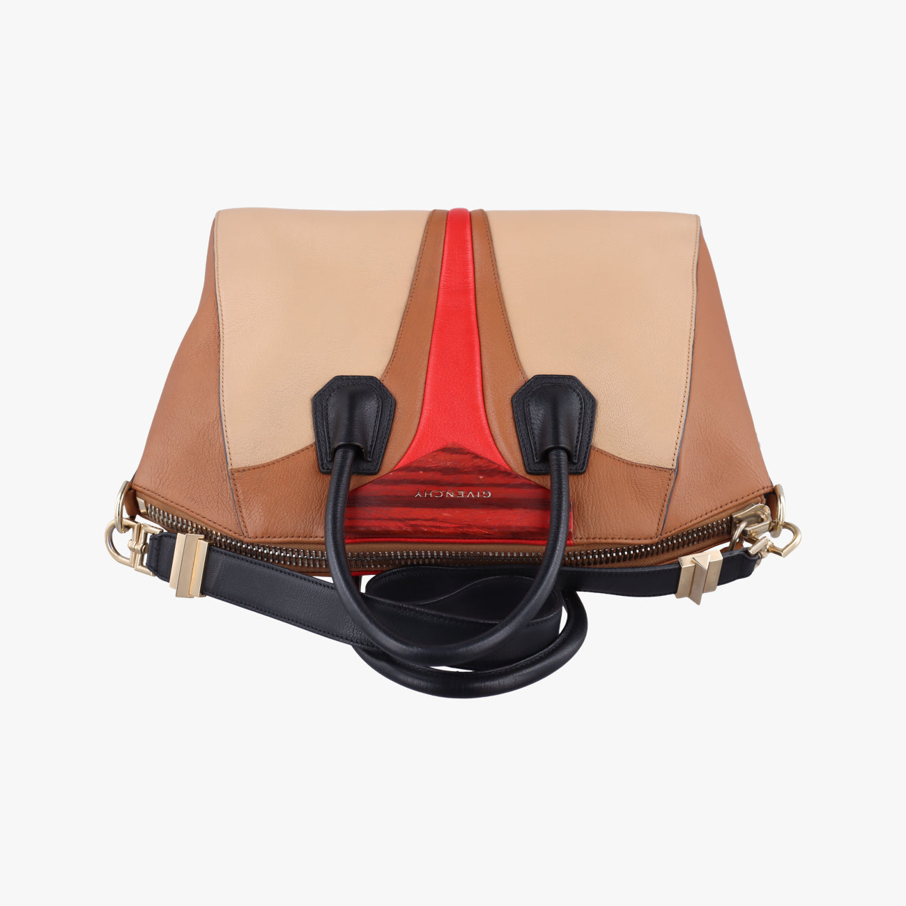 Antigona Red x Brown x Beige Leather 3C0192アンティゴナ レッド×ブラウン×ベージュ レザー 3C0192