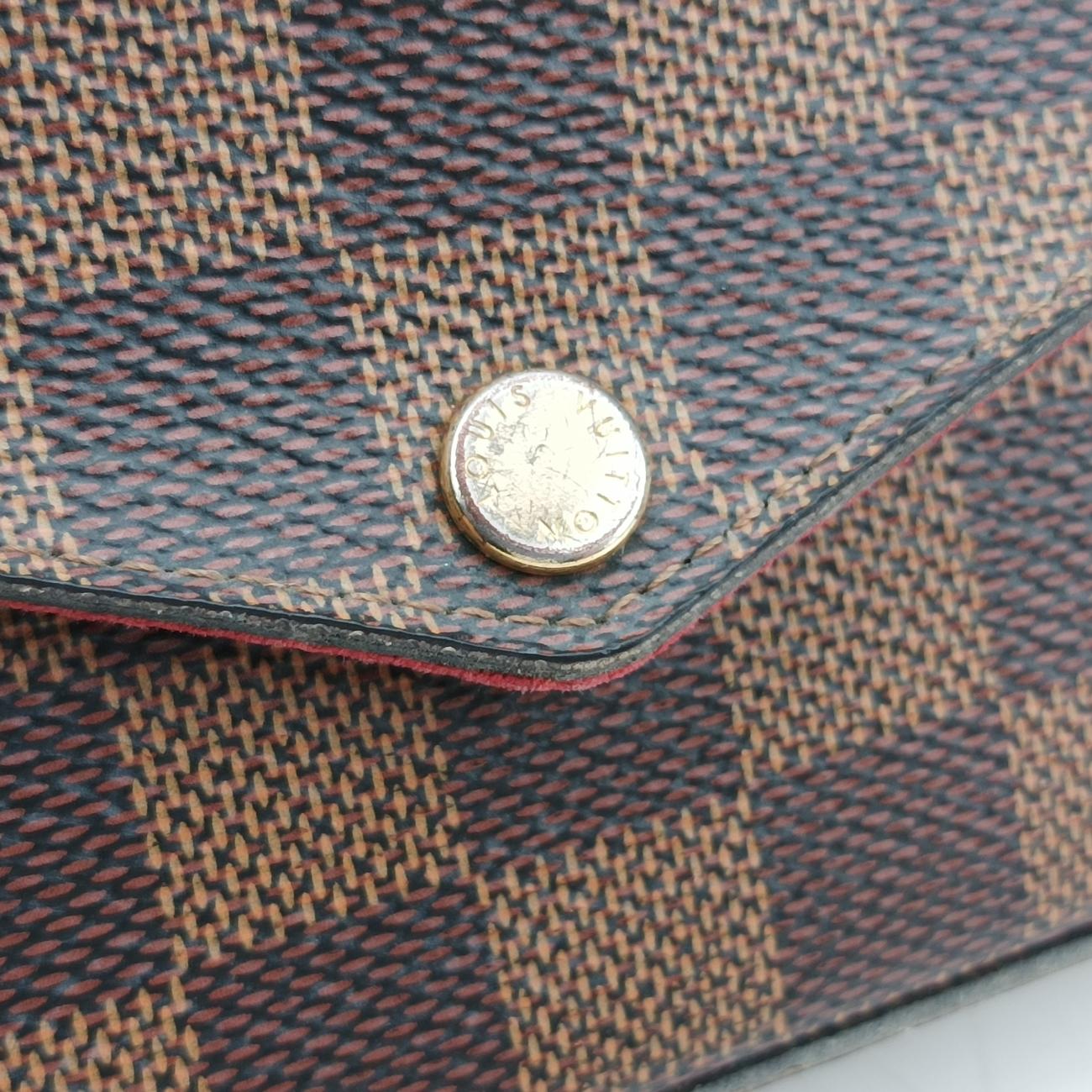 Pochette FéLICIE EBENE Damier Canvas N63032 ICチップポシェットフェリシー エベーヌ ダミエキャンバス N63032 ICチップ