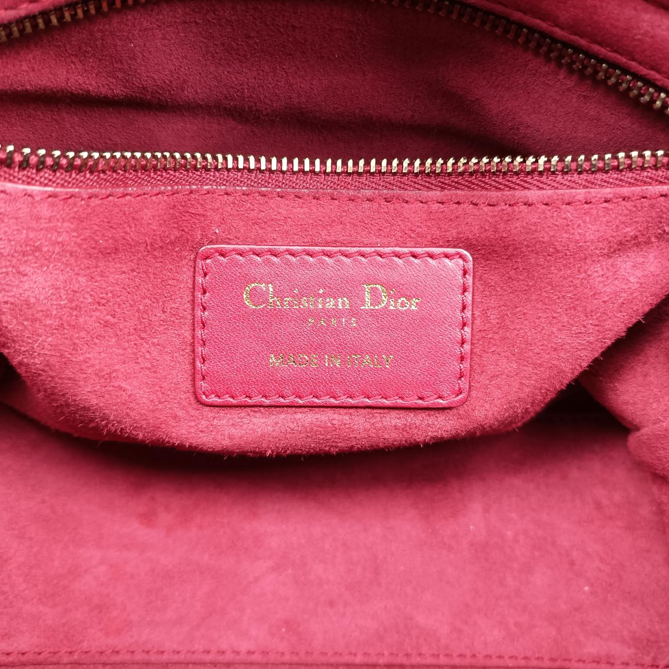 Lady Dior Red lambskin 28-MA-0137レディディオール レッド ラムスキン 28-MA-0137