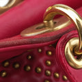 Lady Dior Red lambskin 28-MA-0137レディディオール レッド ラムスキン 28-MA-0137