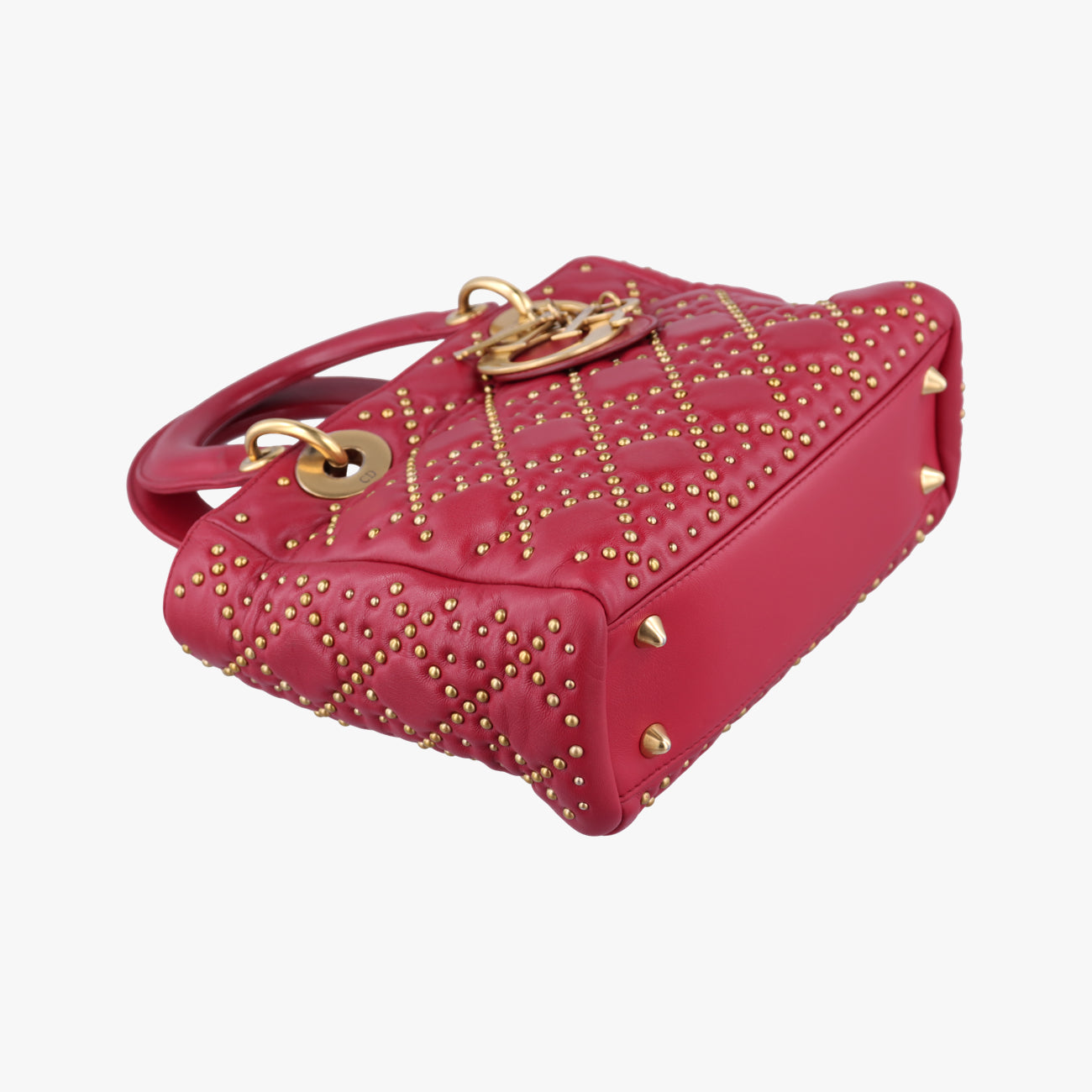 Lady Dior Red lambskin 28-MA-0137レディディオール レッド ラムスキン 28-MA-0137