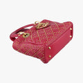 Lady Dior Red lambskin 28-MA-0137レディディオール レッド ラムスキン 28-MA-0137