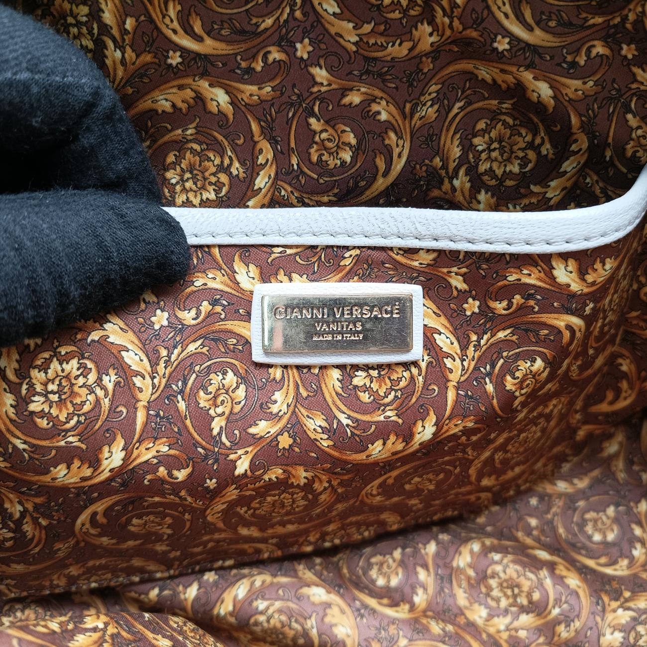 Medusa Nappa Barocco Quilted Studded VanitasWhiteLeatherメデューサナッパバロックキルティングスタッズヴァニタスホワイトレザー