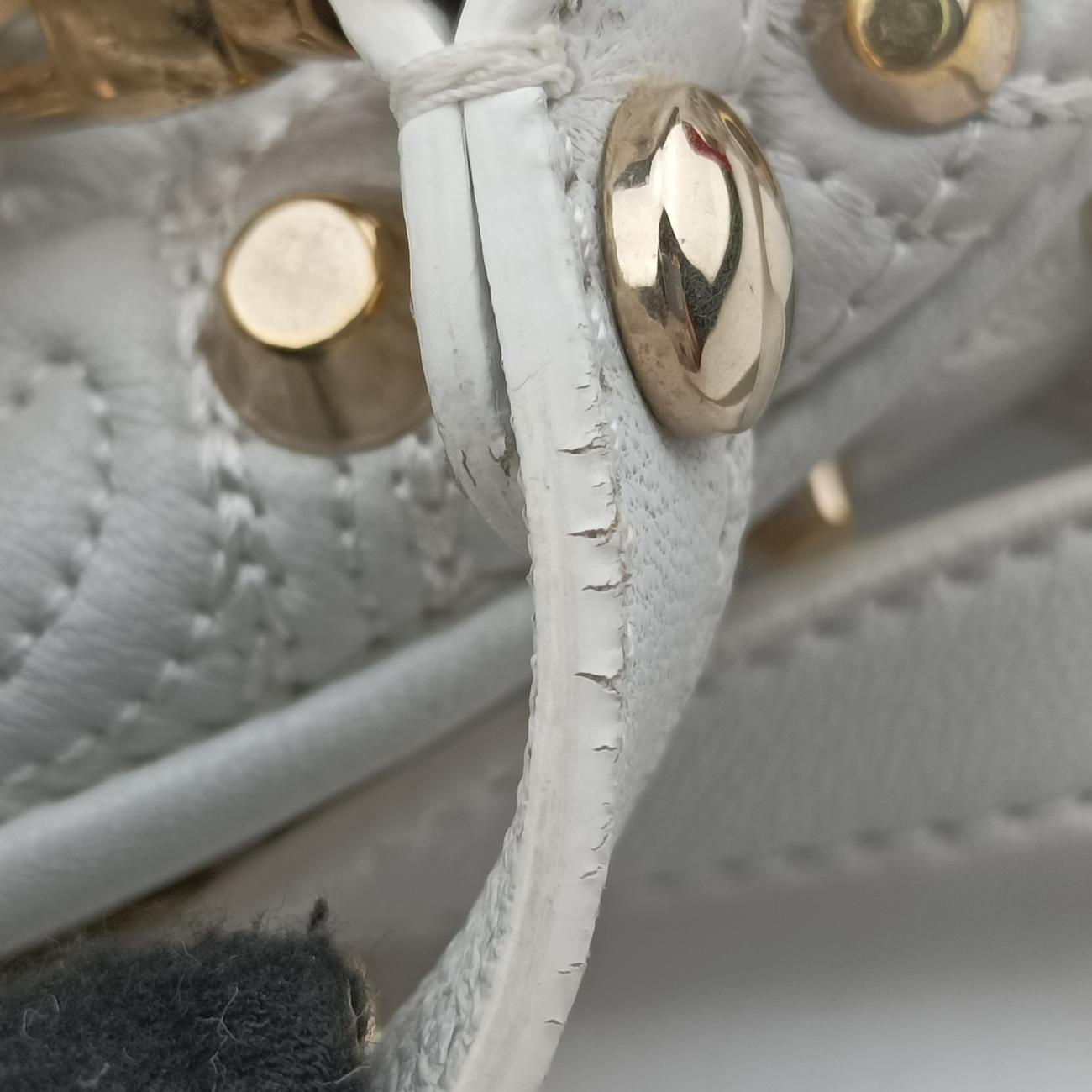 Medusa Nappa Barocco Quilted Studded VanitasWhiteLeatherメデューサナッパバロックキルティングスタッズヴァニタスホワイトレザー