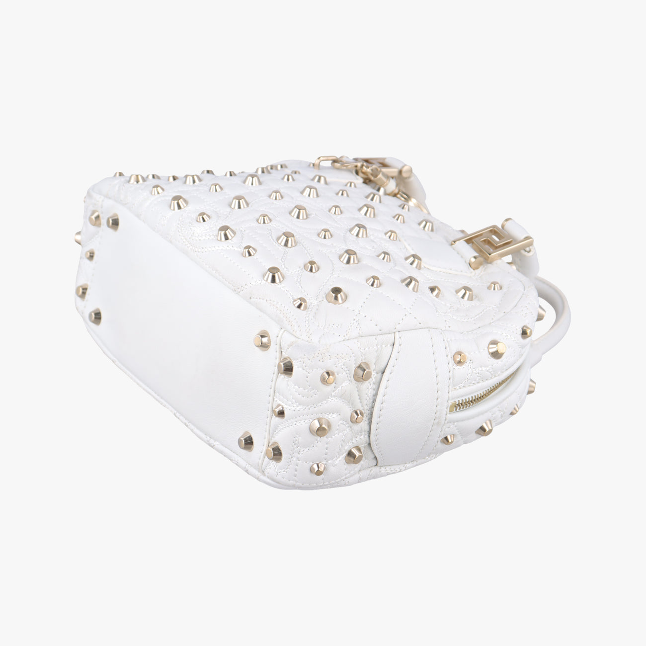 Medusa Nappa Barocco Quilted Studded VanitasWhiteLeatherメデューサナッパバロックキルティングスタッズヴァニタスホワイトレザー