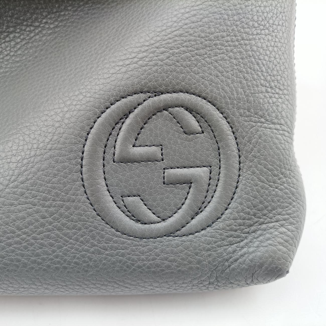 Interlocking G Logo Soho Messenger Grey Leather 322059 A016476622インターロッキングG ソーホー メッセンジャー グレー レザー 322059 A016476622