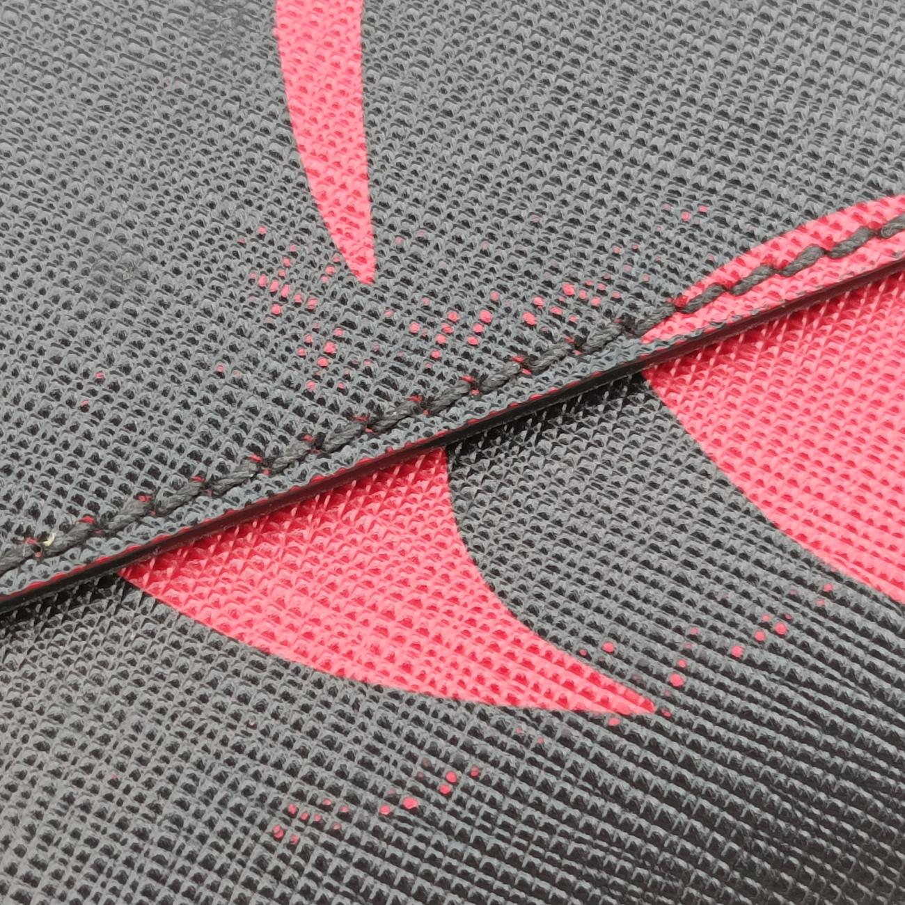 Hibiscus Sound RossoRed×BlackSaffiano  leather134ハイビスカスサウンドロッソレッド×ブラックサフィアーノレザー134