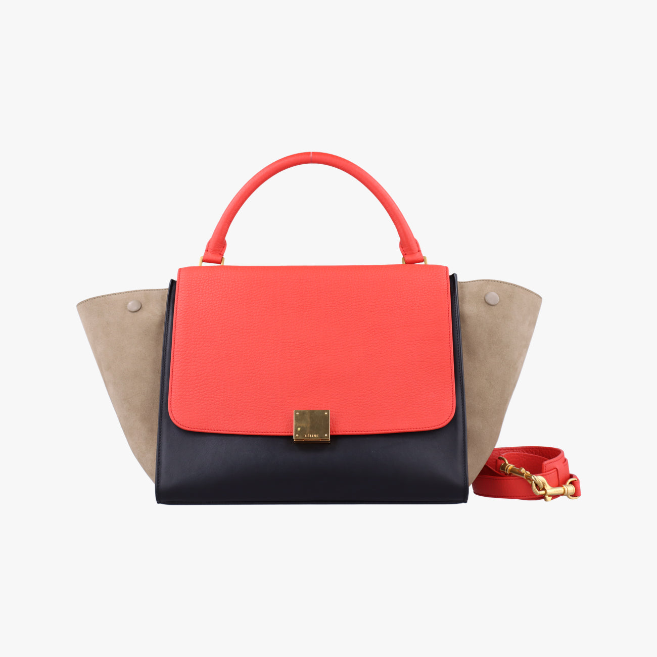 CELINE ブラウンレザー小物 髪留め 新品同様 CELINE】☆ミニ トリオンフクロー☆ ヘアアクセサリー 3点