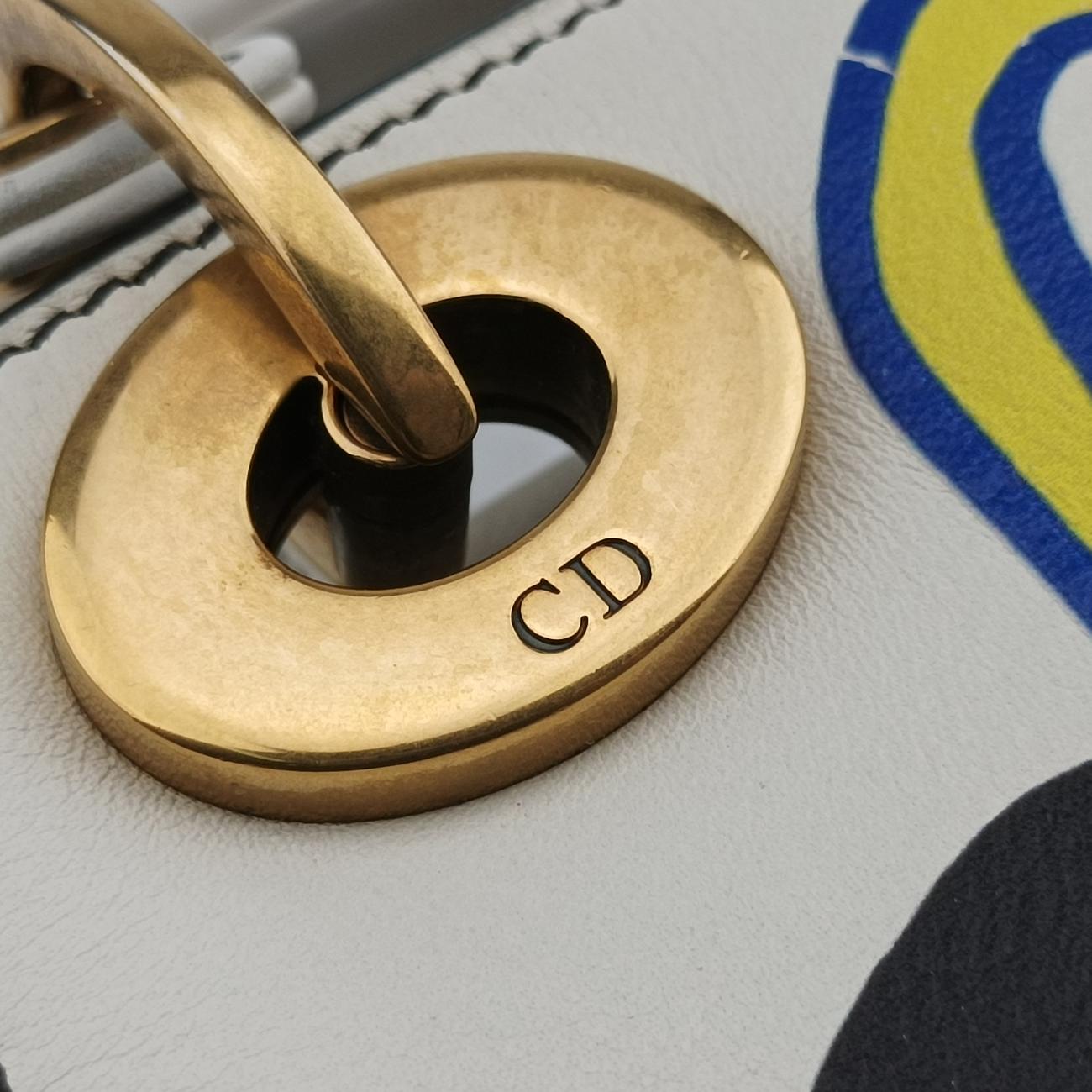 Niki de Saint Phalle Lady Dior White×multicolor Leather 04-MA-1127ニキ ドゥ サンファル レディ ディオール ホワイト×マルチカラー レザー 04-MA-1127