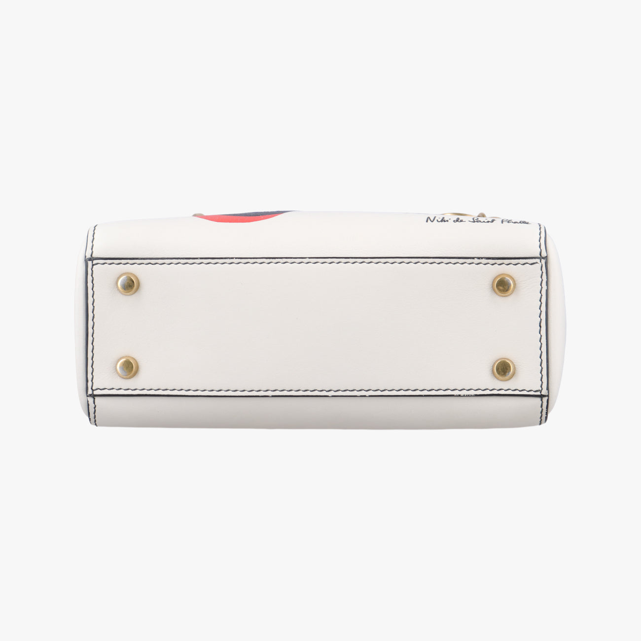 Niki de Saint Phalle Lady Dior White×multicolor Leather 04-MA-1127ニキ ドゥ サンファル レディ ディオール ホワイト×マルチカラー レザー 04-MA-1127