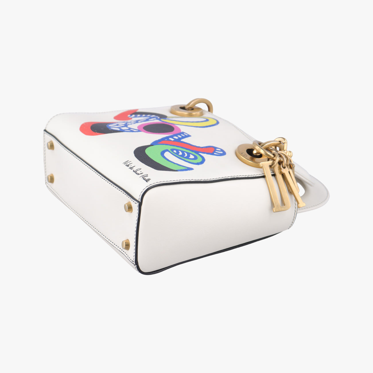 Niki de Saint Phalle Lady Dior White×multicolor Leather 04-MA-1127ニキ ドゥ サンファル レディ ディオール ホワイト×マルチカラー レザー 04-MA-1127