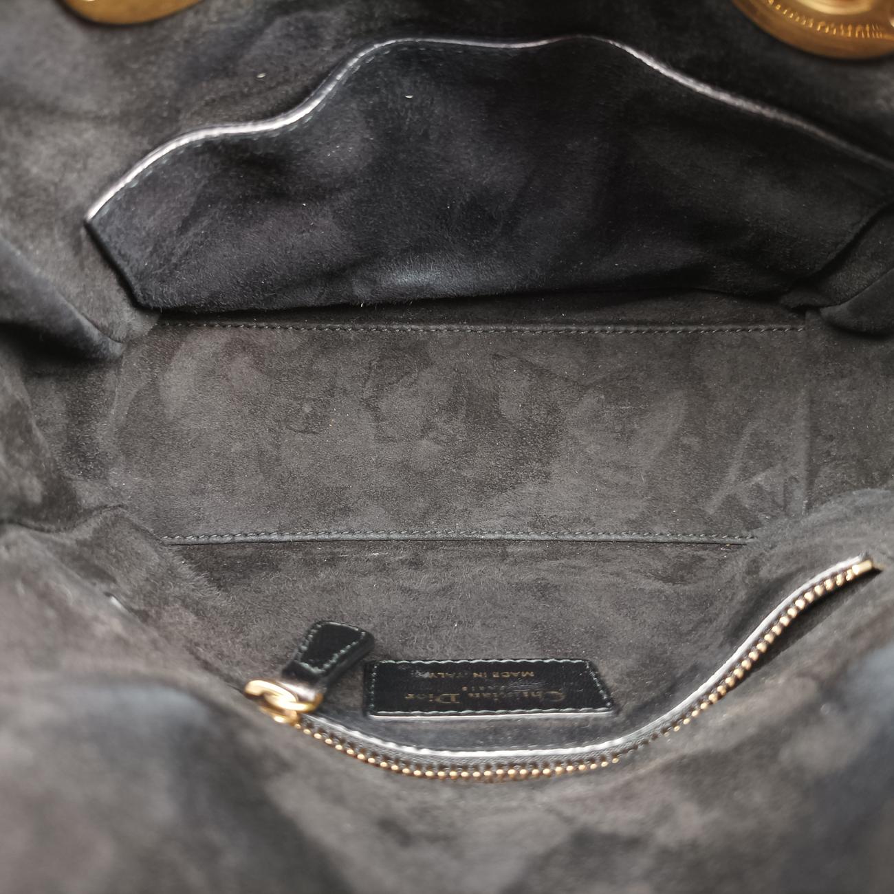 Lady Dior Black lambskin 28-MA-0117レディディオール ブラック ラムスキン 28-MA-0117