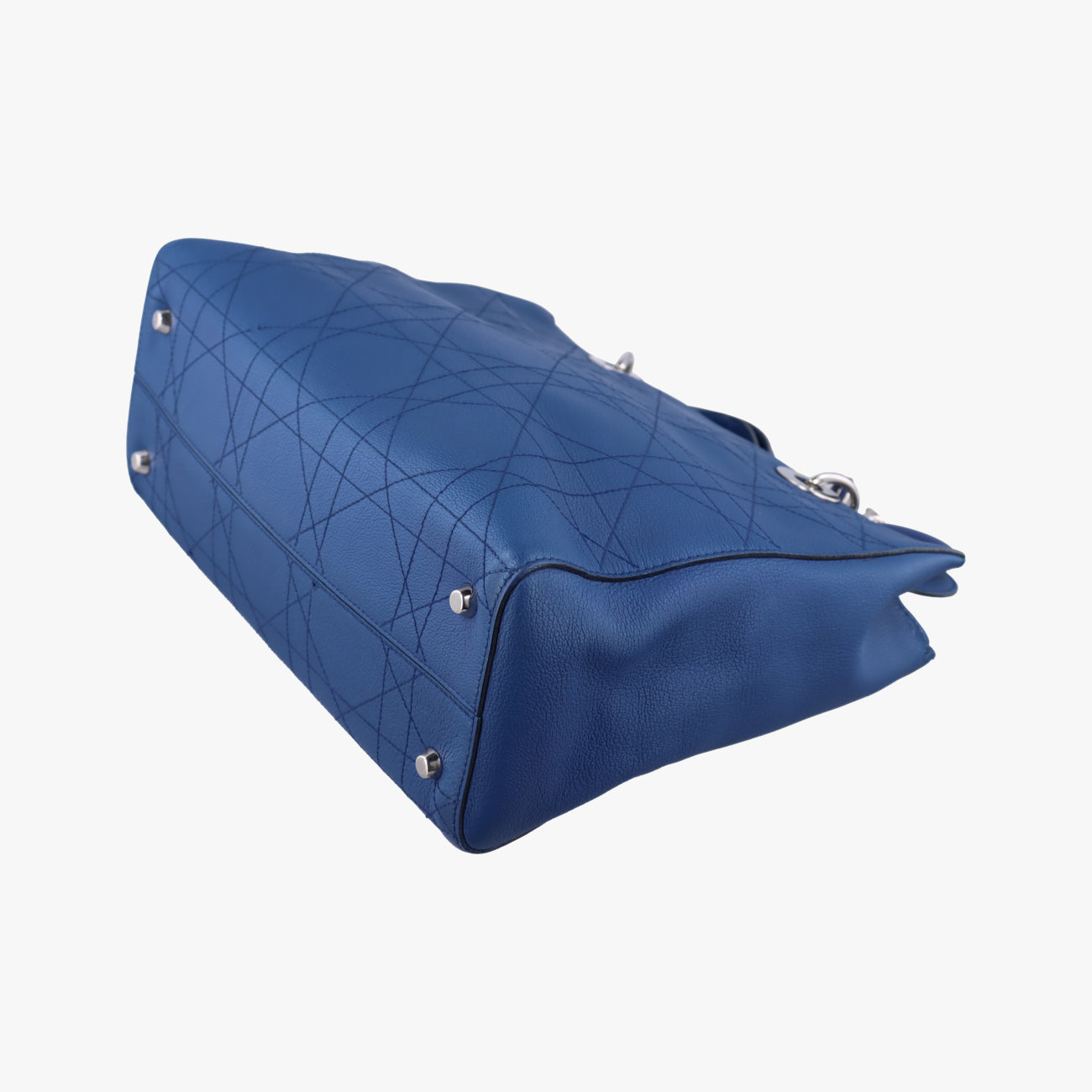 Medium Cannage Grained Blue Leather 01-RU-0166ミディアムカナージュグレイン ブルー レザー 01-RU-0166