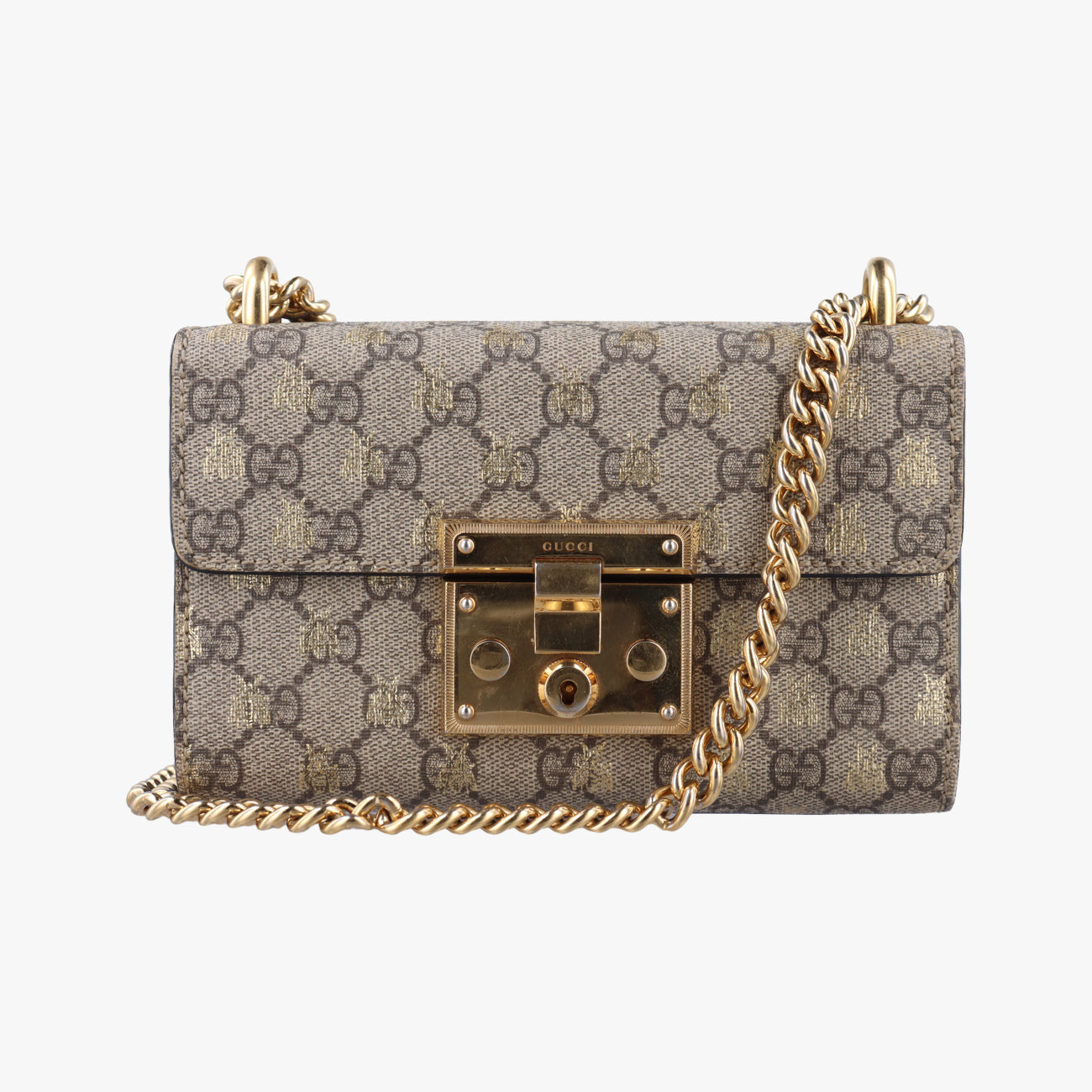 Padlock Brown PVC coated canvas 409487 E025251503パドロック ブラウン PVCコーティングキャンバス 409487 E025251503