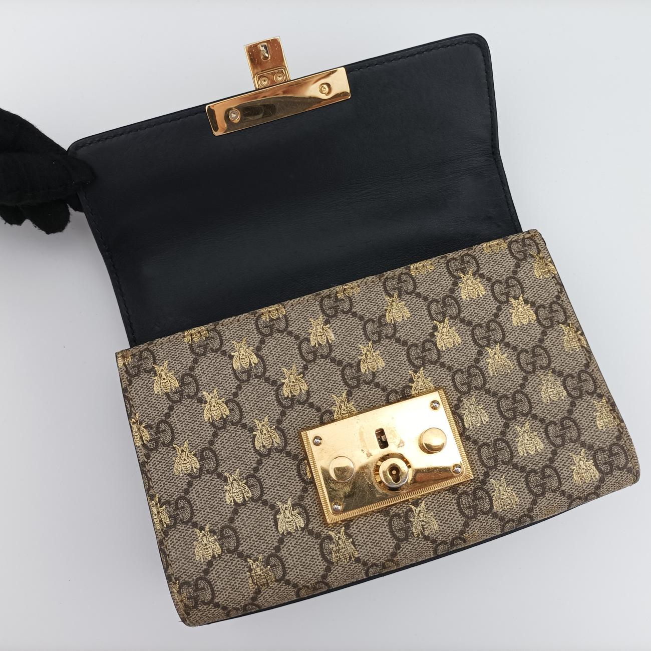 Padlock Brown PVC coated canvas 409487 E025251503パドロック ブラウン PVCコーティングキャンバス 409487 E025251503