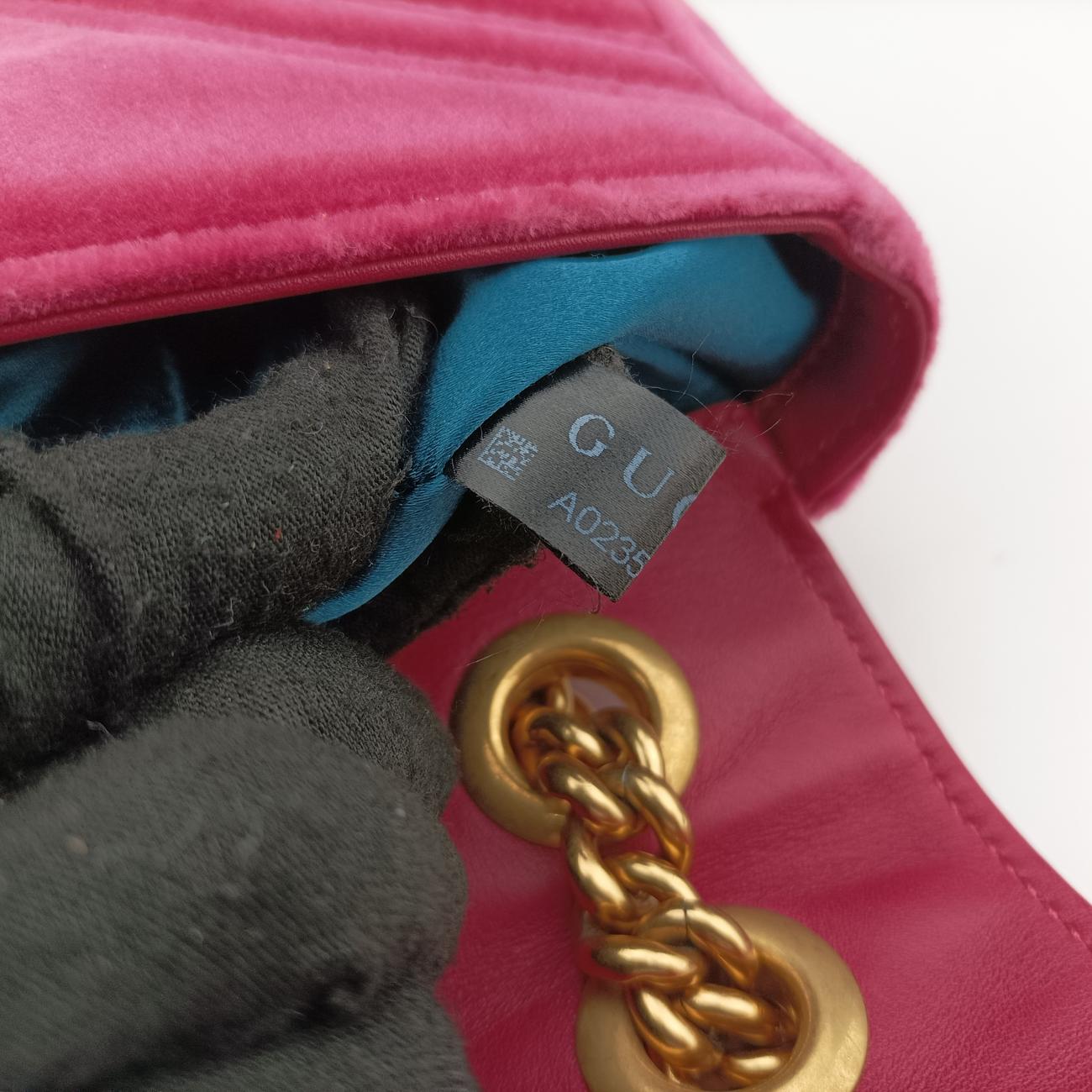 GG Marmont Pink velour 446744 A023545213GGマーモント ピンク ベロア 446744 A023545213