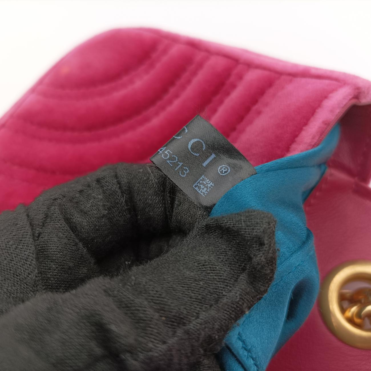 GG Marmont Pink velour 446744 A023545213GGマーモント ピンク ベロア 446744 A023545213