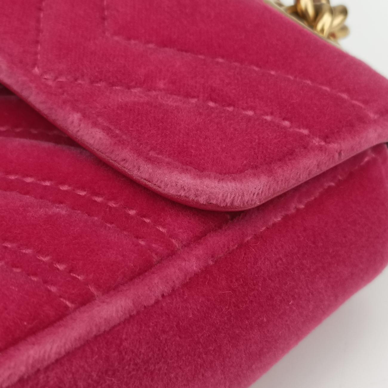 GG Marmont Pink velour 446744 A023545213GGマーモント ピンク ベロア 446744 A023545213