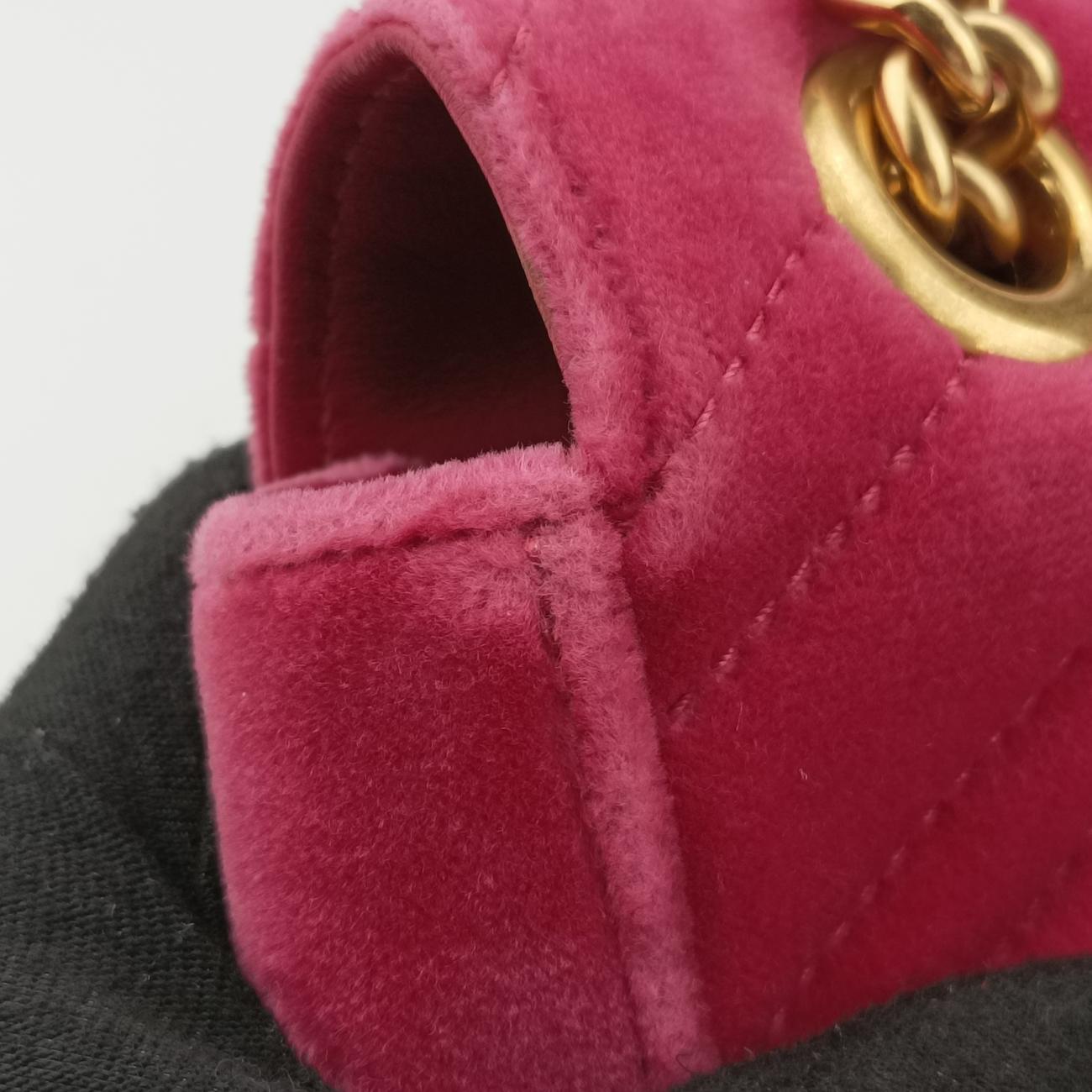 GG Marmont Pink velour 446744 A023545213GGマーモント ピンク ベロア 446744 A023545213