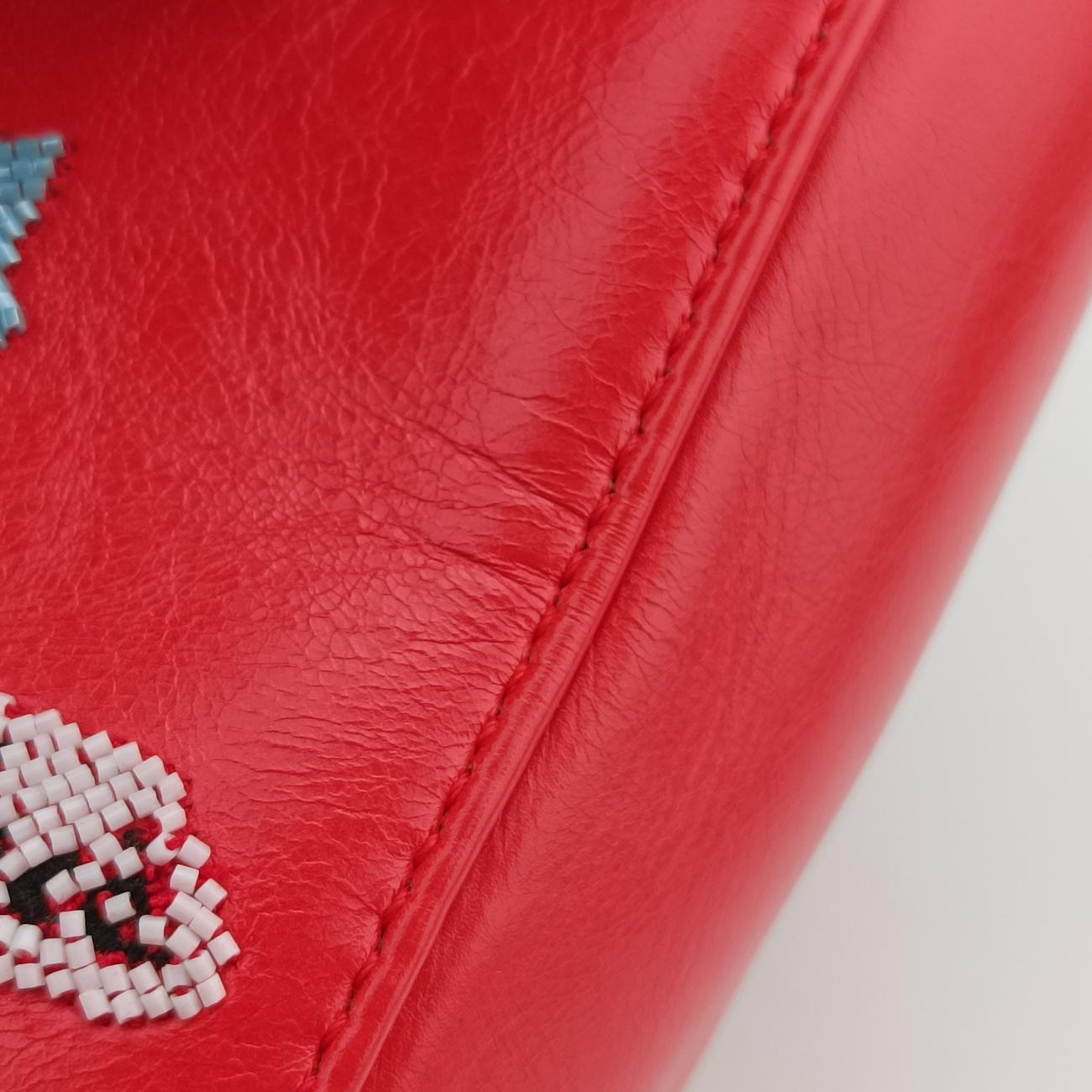 Mini Sequin Lady Dior Red×Multicolour Leather 18-MA-1126ミニ スパンコール レディ ディオール レッド×マルチカラー レザー 18-MA-1126