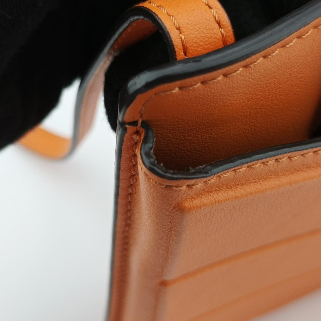 Mini Century Phone Case Orange Leather 8BS026-A5DY-193-0189バスティーン ミニ センチュリー フォンケース オレンジ レザー 8BS026 8BS026-A5DY-193-0189