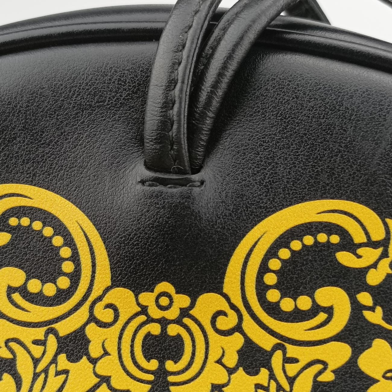 Unisex LA Angels Round Floral Black×Multicolour Leather 543324 C026821195MLBコラボ LA エンジェルス ラウンド フローラル ブラック×マルチカラー レザー 543324 C026821195