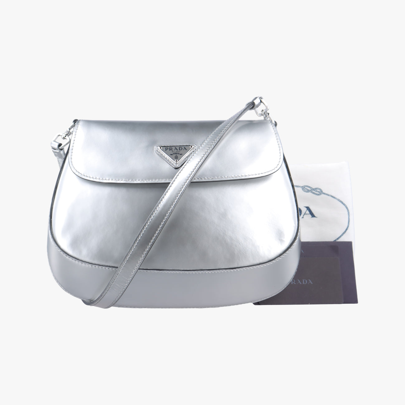 Cleo Flap Silver Leather 7/Dクレオフラップ シルバー レザー 7/D
