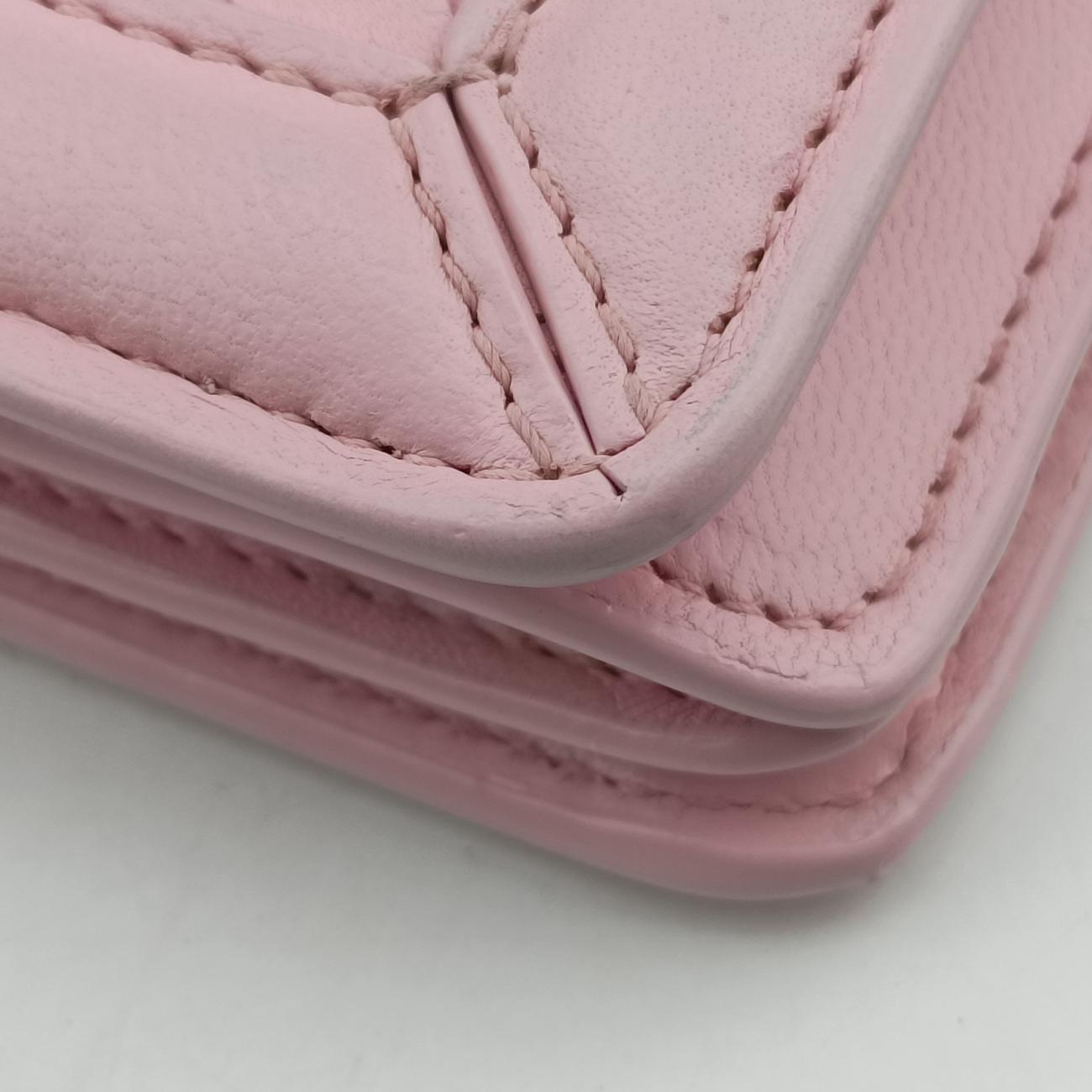 intrecciato Nappa Meadow Flower Mini Pink×Multicolour lambskin B07094897Jイントレチャートナッパメドウフラワーミニ ピンク×マルチカラー ラムスキン B07094897J