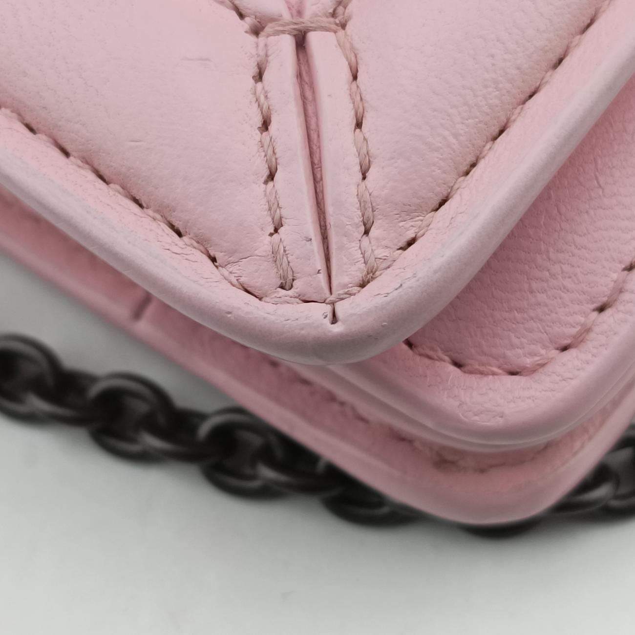 intrecciato Nappa Meadow Flower Mini Pink×Multicolour lambskin B07094897Jイントレチャートナッパメドウフラワーミニ ピンク×マルチカラー ラムスキン B07094897J