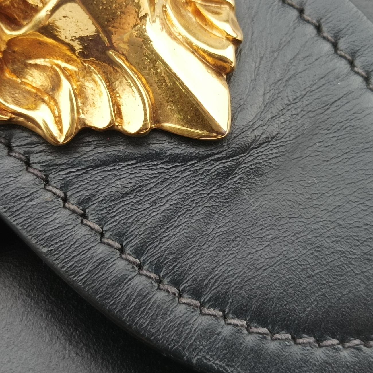 Animalier Cahier Lions Head Black Leather 1BD089 25カイエ ライオンヘッド ブラック レザー 1BD089 25