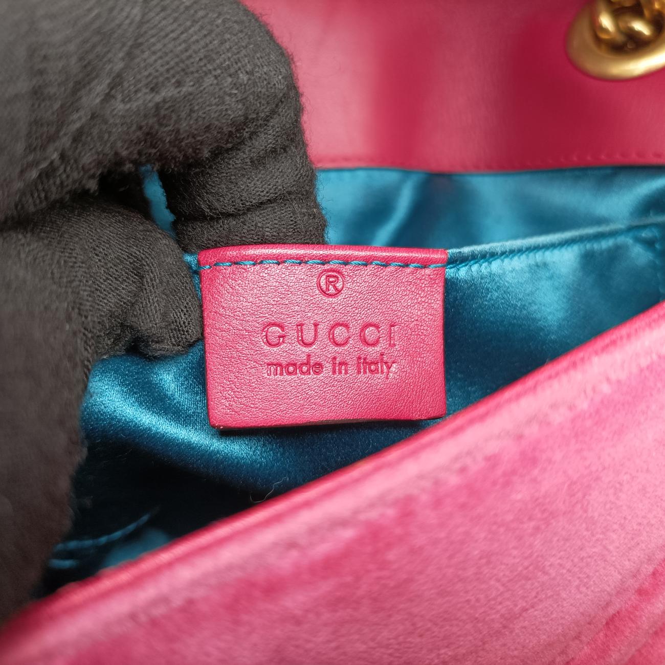 GG Marmont Pink velour 446744 I023290876GGマーモント ピンク ベロア 446744 I023290876