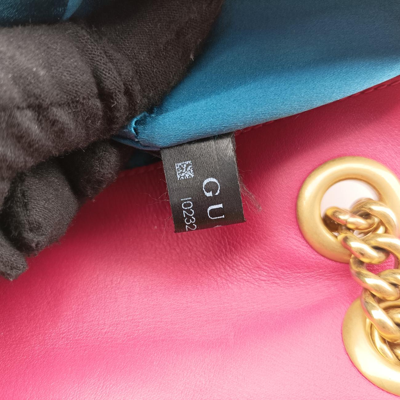 GG Marmont Pink velour 446744 I023290876GGマーモント ピンク ベロア 446744 I023290876