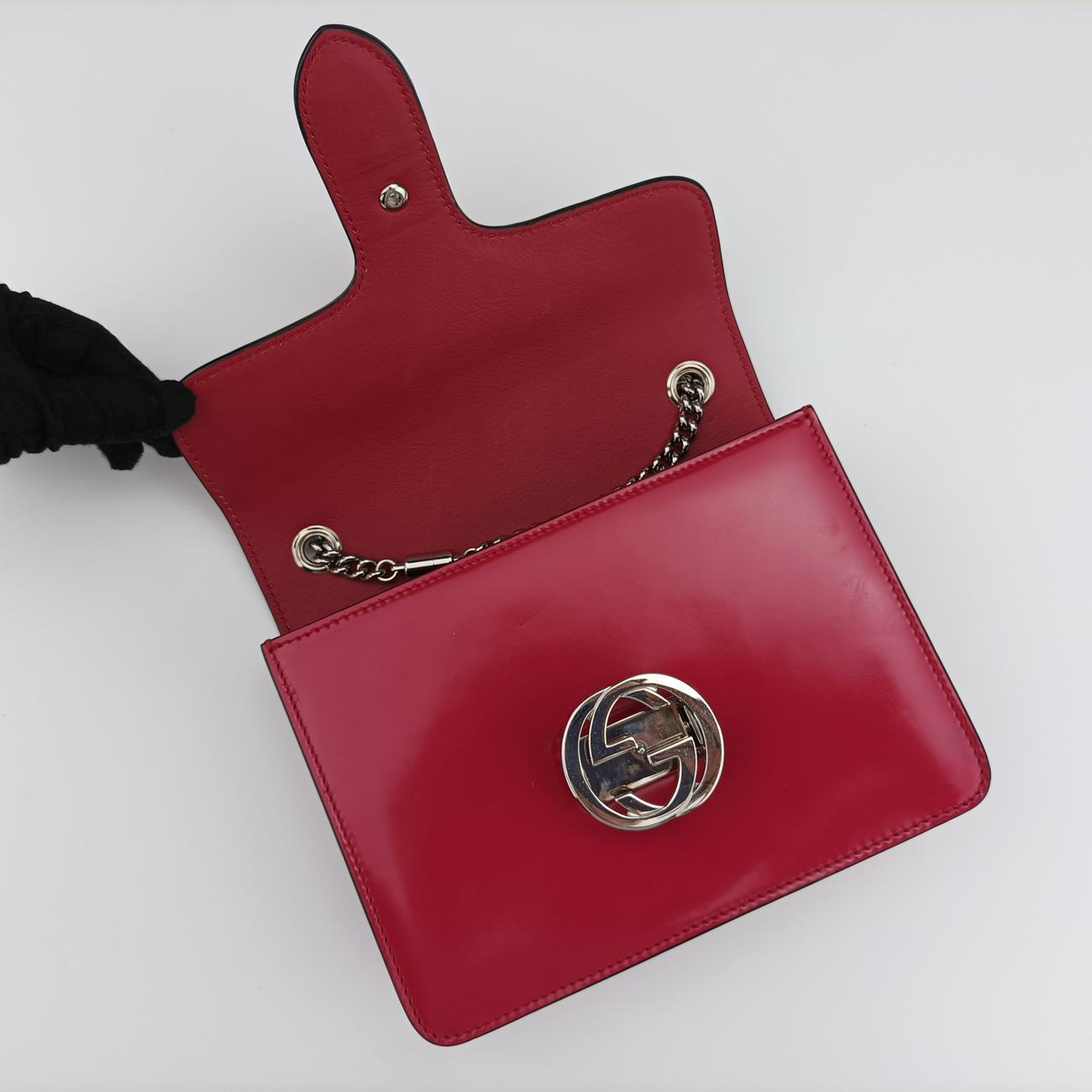 Interlocking G Pink Patent I018692915インターロッキングG ピンク パテント 387609 I018692915