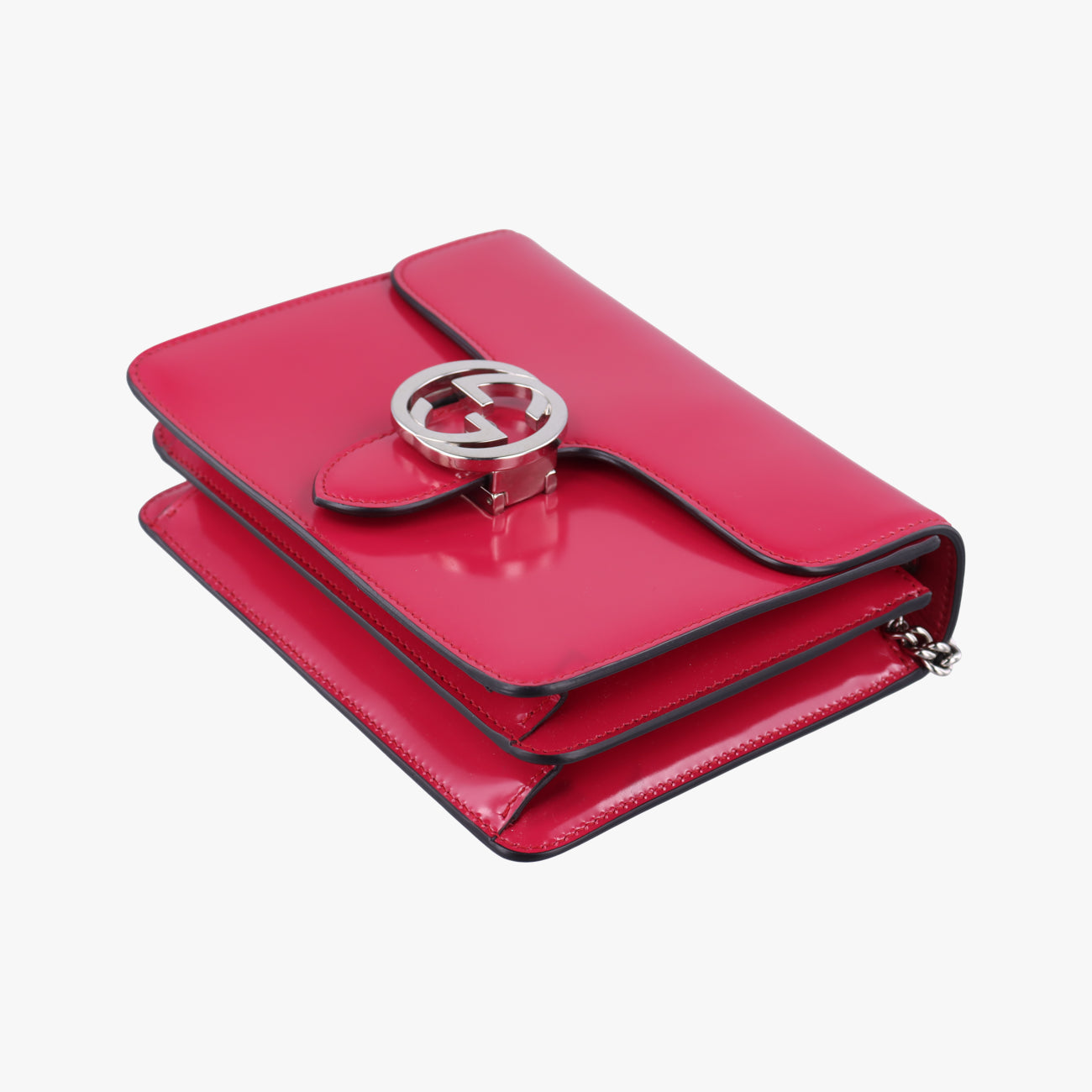 Interlocking G Pink Patent I018692915インターロッキングG ピンク パテント 387609 I018692915