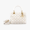 Lady Dior White Leather 16-BO-0117レディディオール ホワイト レザー 16-BO-0117