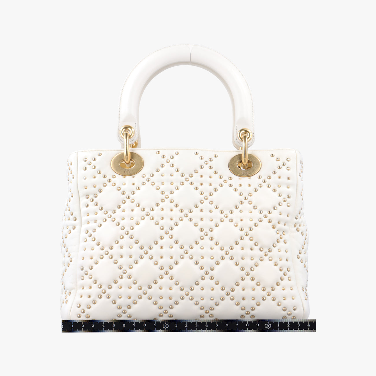Lady Dior White Leather 16-BO-0117レディディオール ホワイト レザー 16-BO-0117