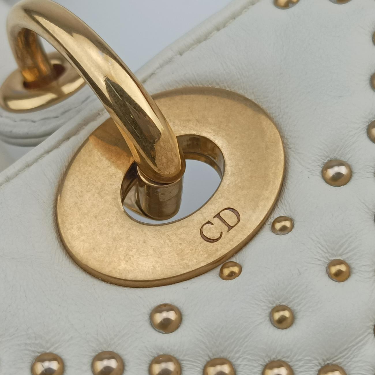 Lady Dior White Leather 16-BO-0117レディディオール ホワイト レザー 16-BO-0117