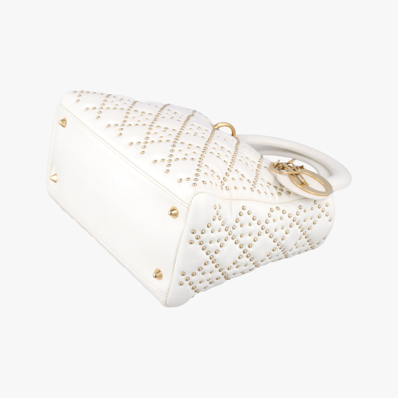 Lady Dior White Leather 16-BO-0117レディディオール ホワイト レザー 16-BO-0117