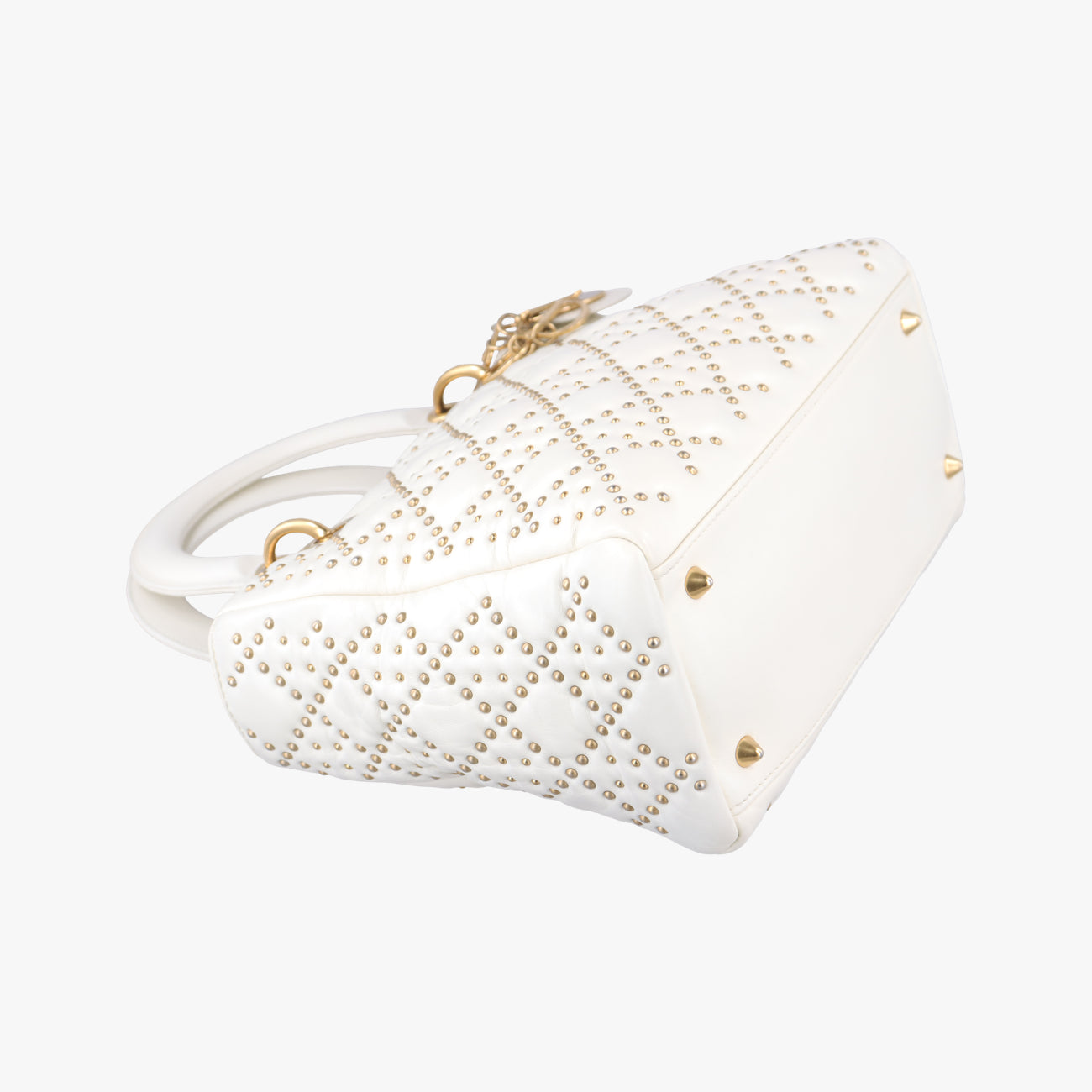 Lady Dior White Leather 16-BO-0117レディディオール ホワイト レザー 16-BO-0117